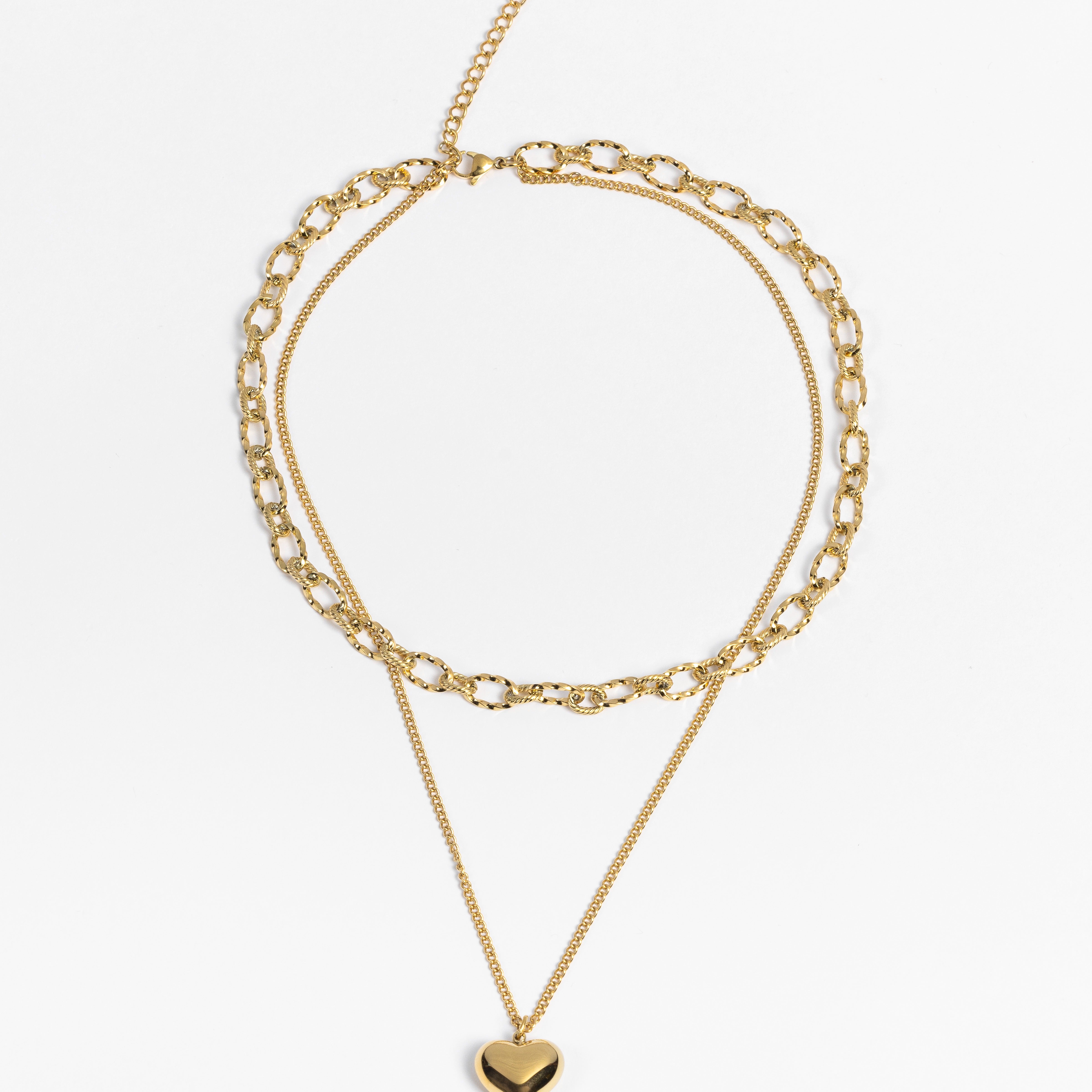 Collane duo cuore splendente