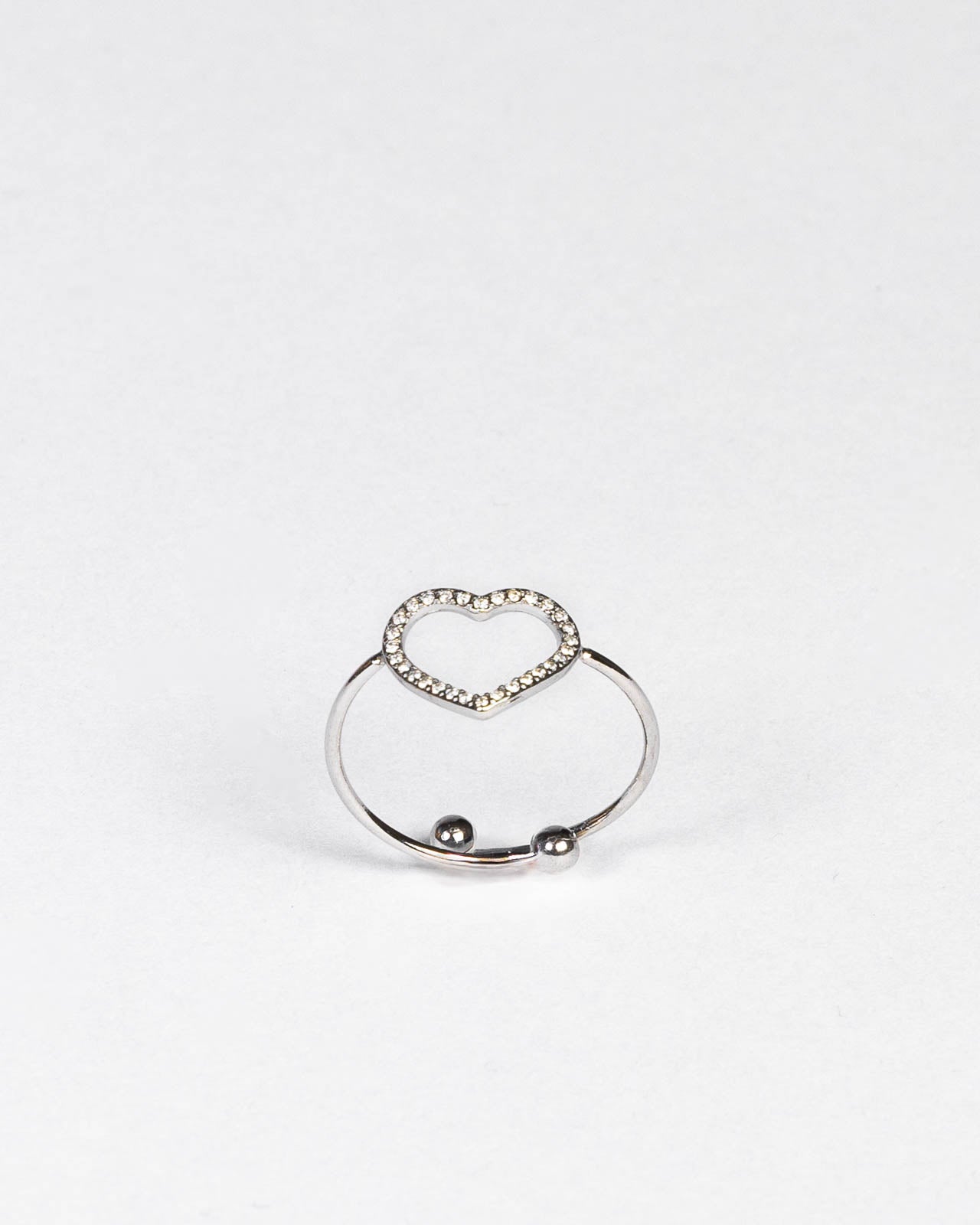 Anello Cuore Delizia con Zirconi - Silver