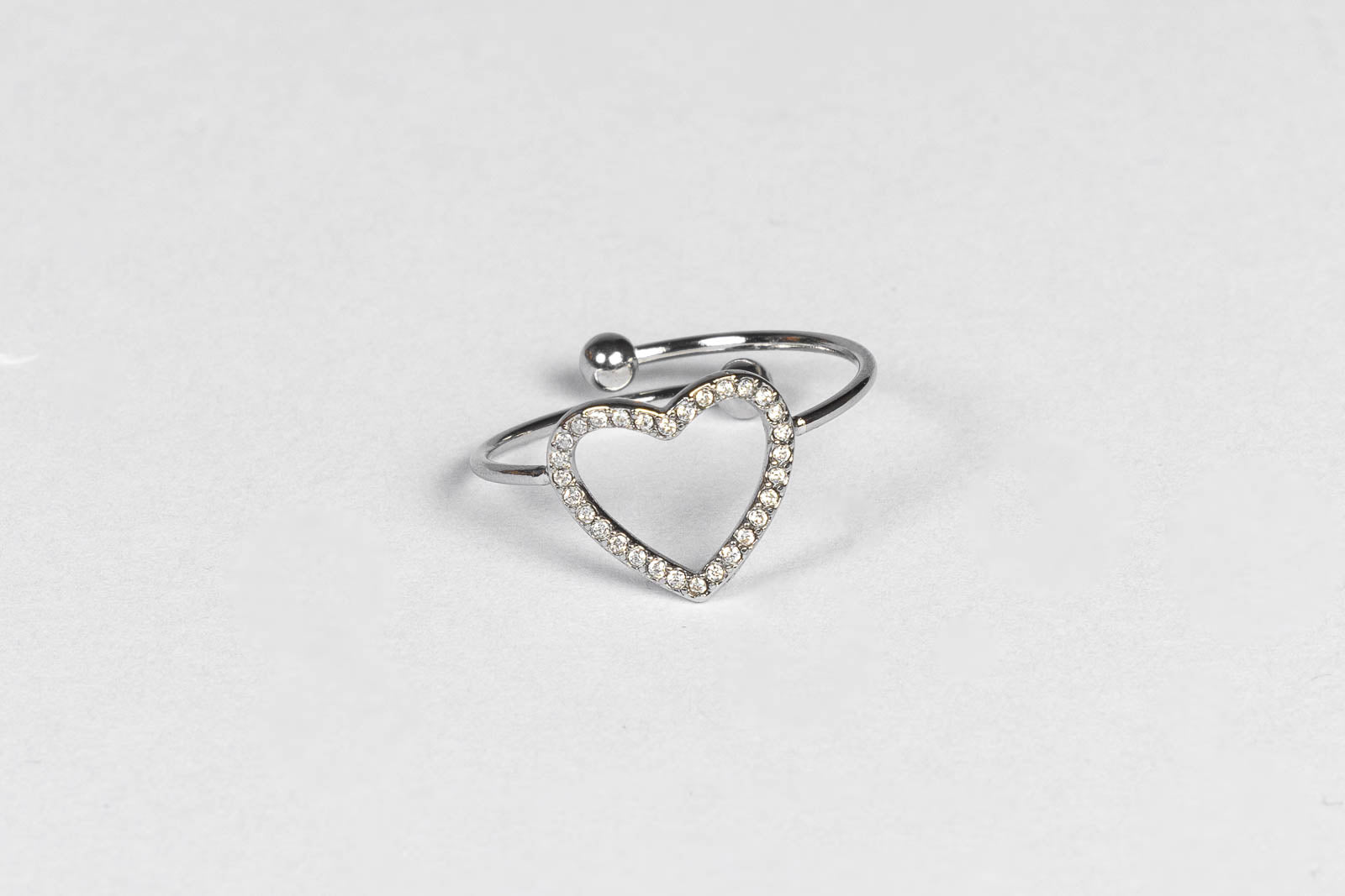 Anello Cuore Delizia con Zirconi - Silver