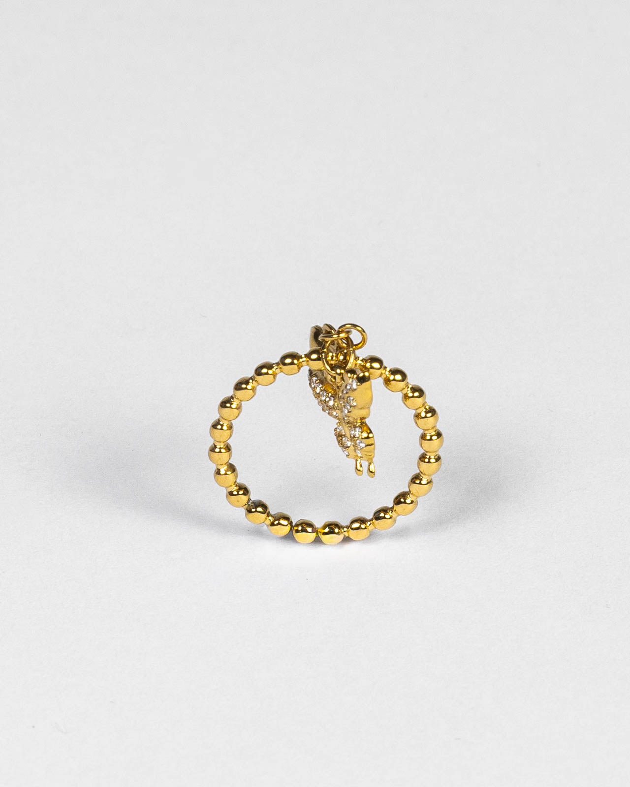 Anello Charm Farfalla & Cuore