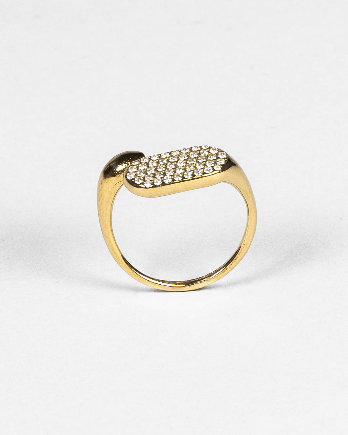 Anello Zarél Rettangolare con Zirconi