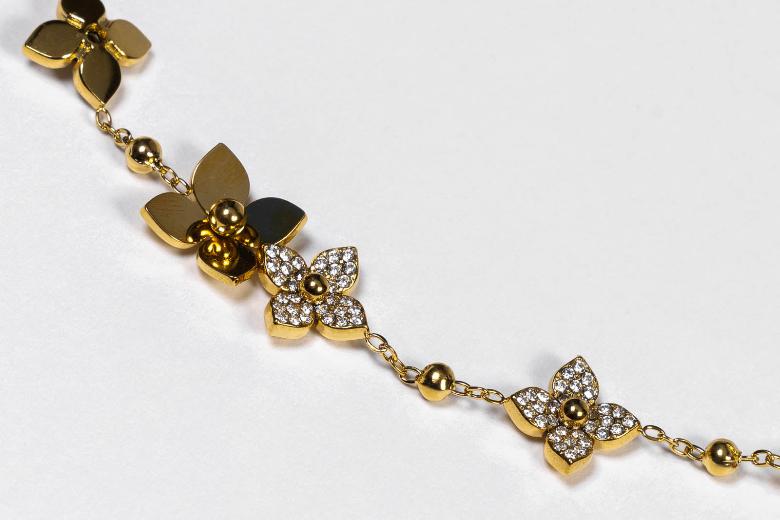 Fiori di Luce - Bracciale dorato