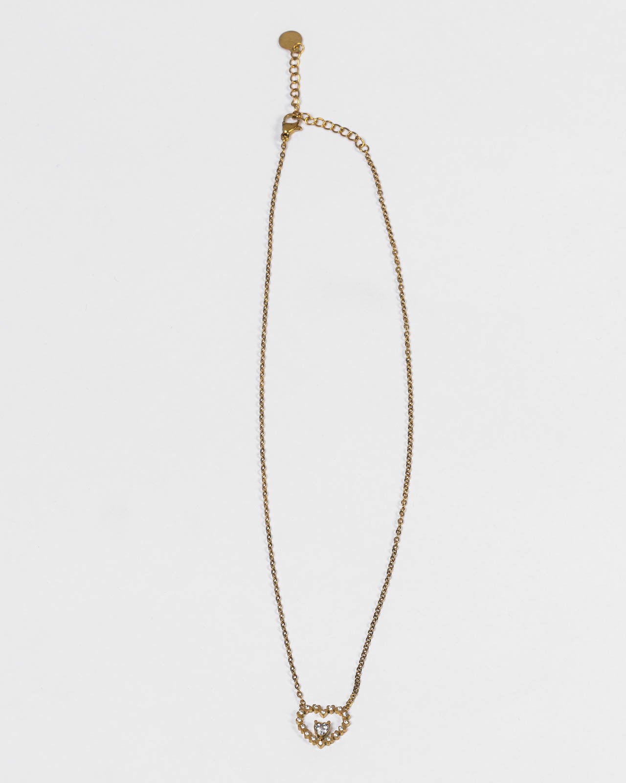 Collana cuore e cristallo