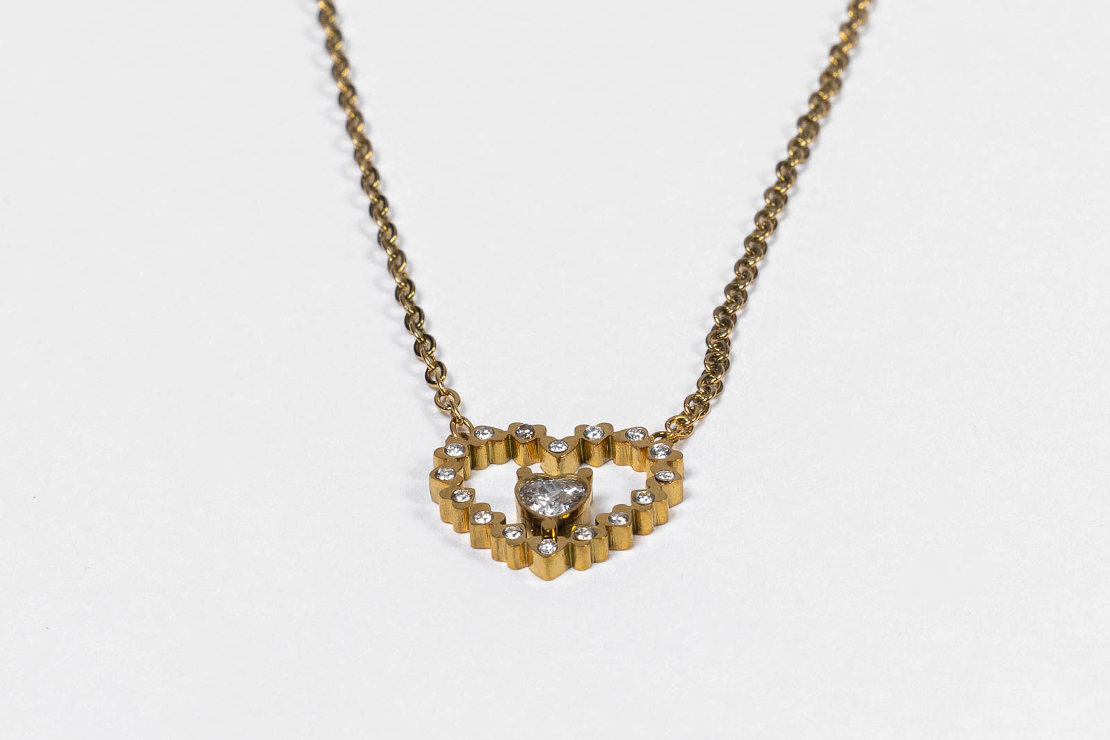 Collana cuore e cristallo