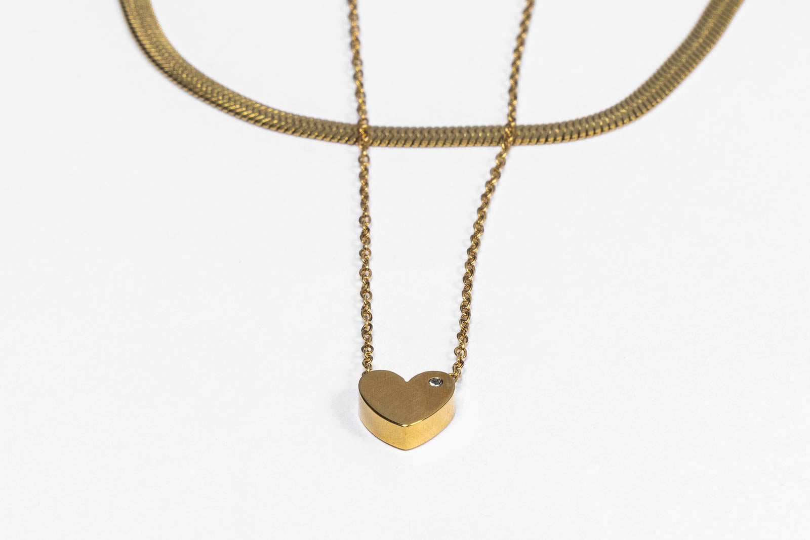 Collana Doppio Strato Cuore