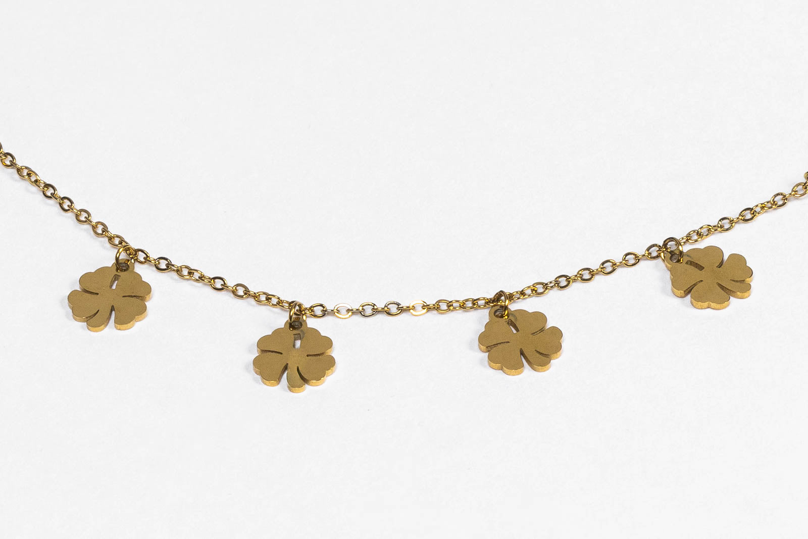 Collana Portafortuna con Ciondoli a Quattro Foglie