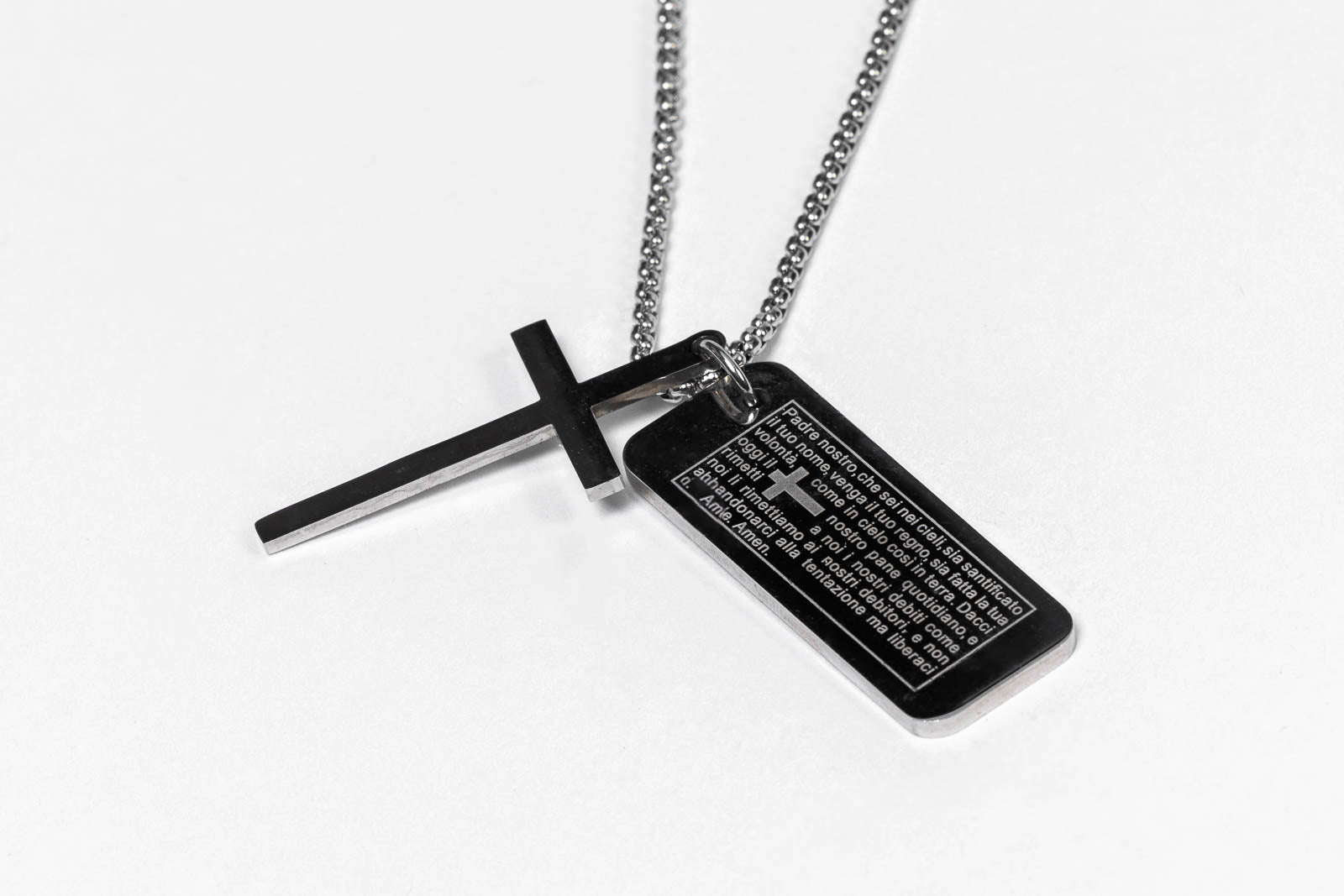 Collana con Croce e Preghiera