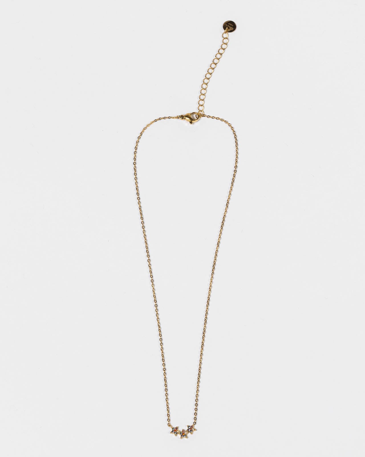 Collana Trilogia di Stelle con zirconi multicolor