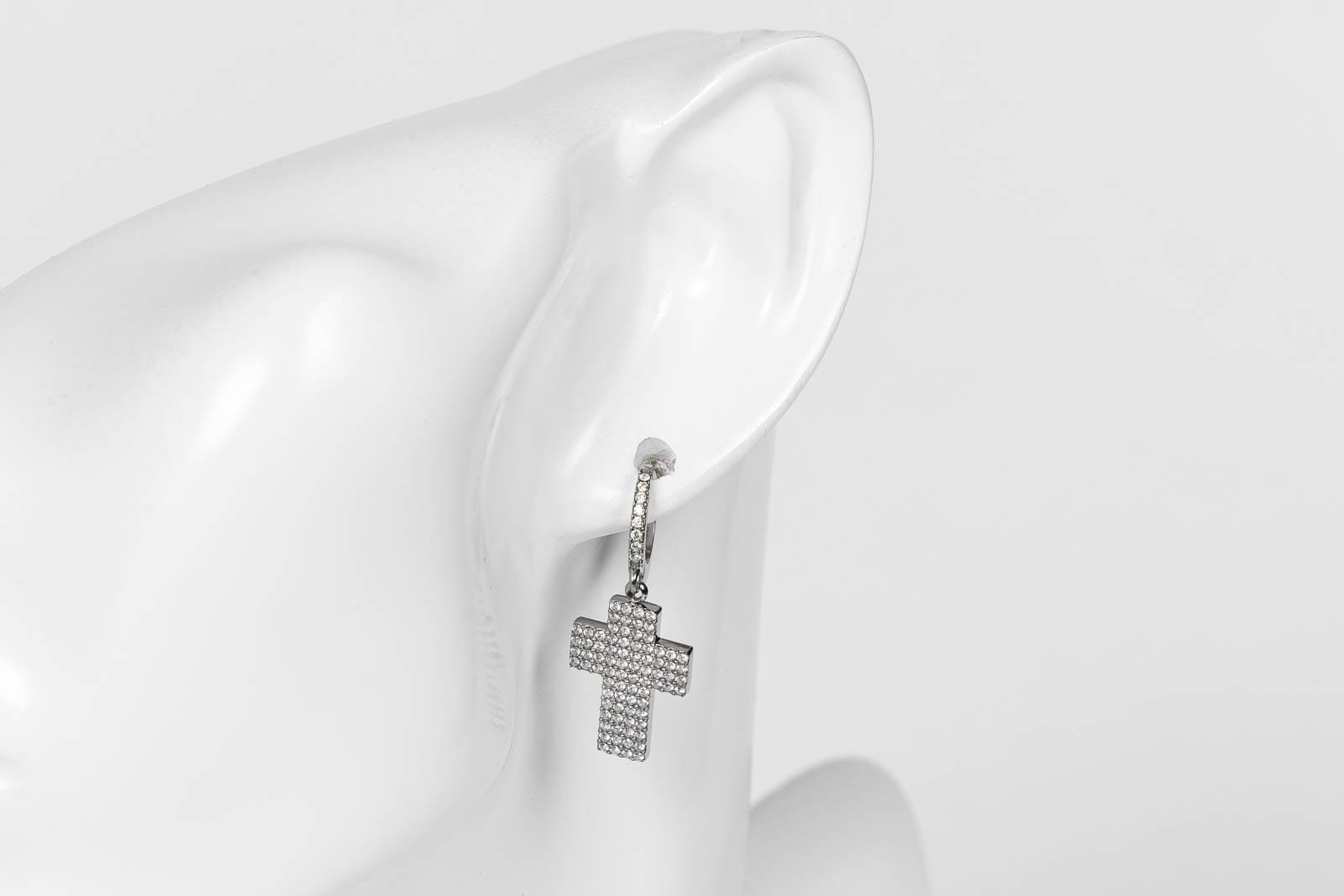 Orecchini Cross Shine Silver