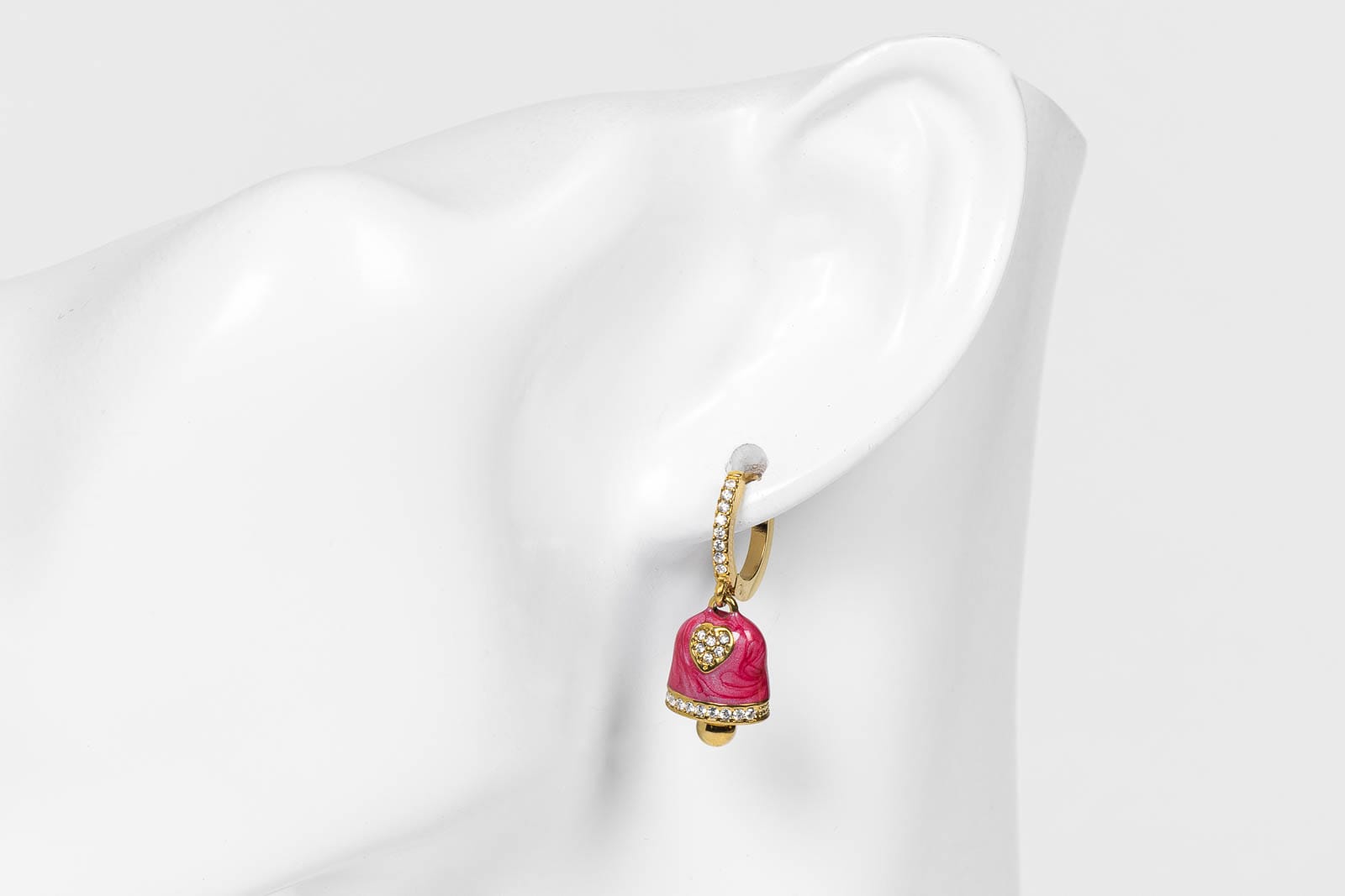 Orecchini Pink Heart Bell
