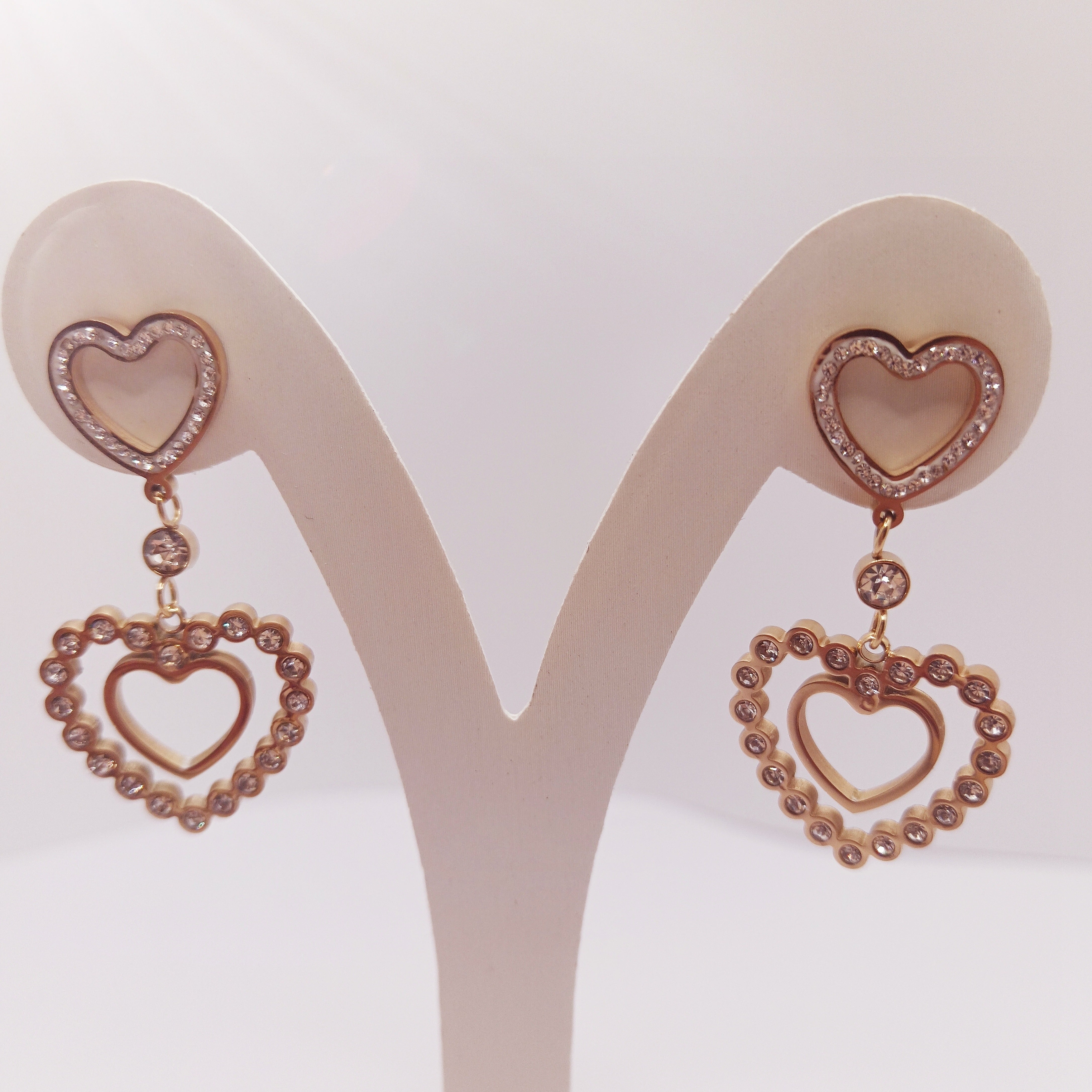 Orecchini  Amore Luminoso - con Cuori e Zirconi