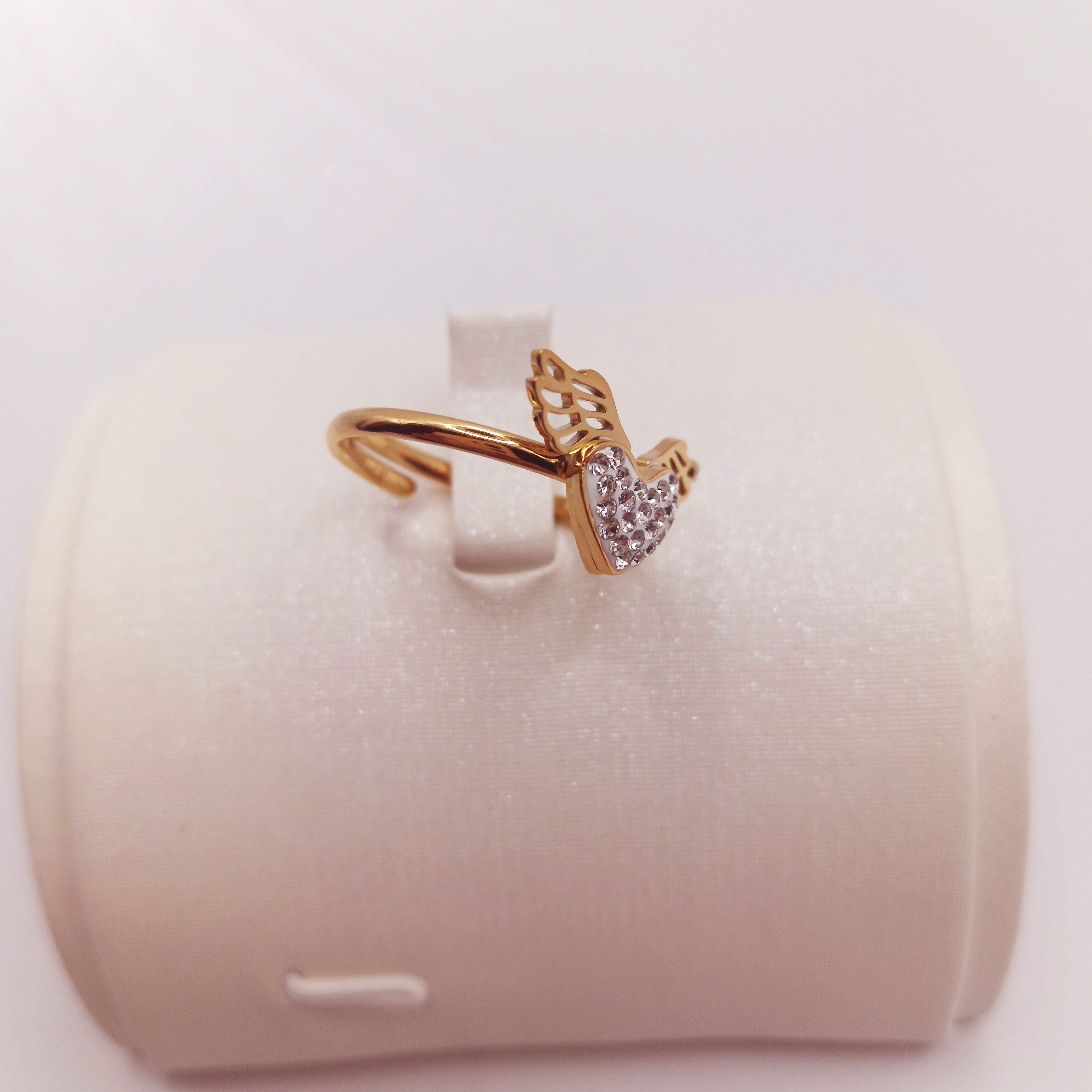 Anello Alas de Amor - Cuore Alato con Zirconi
