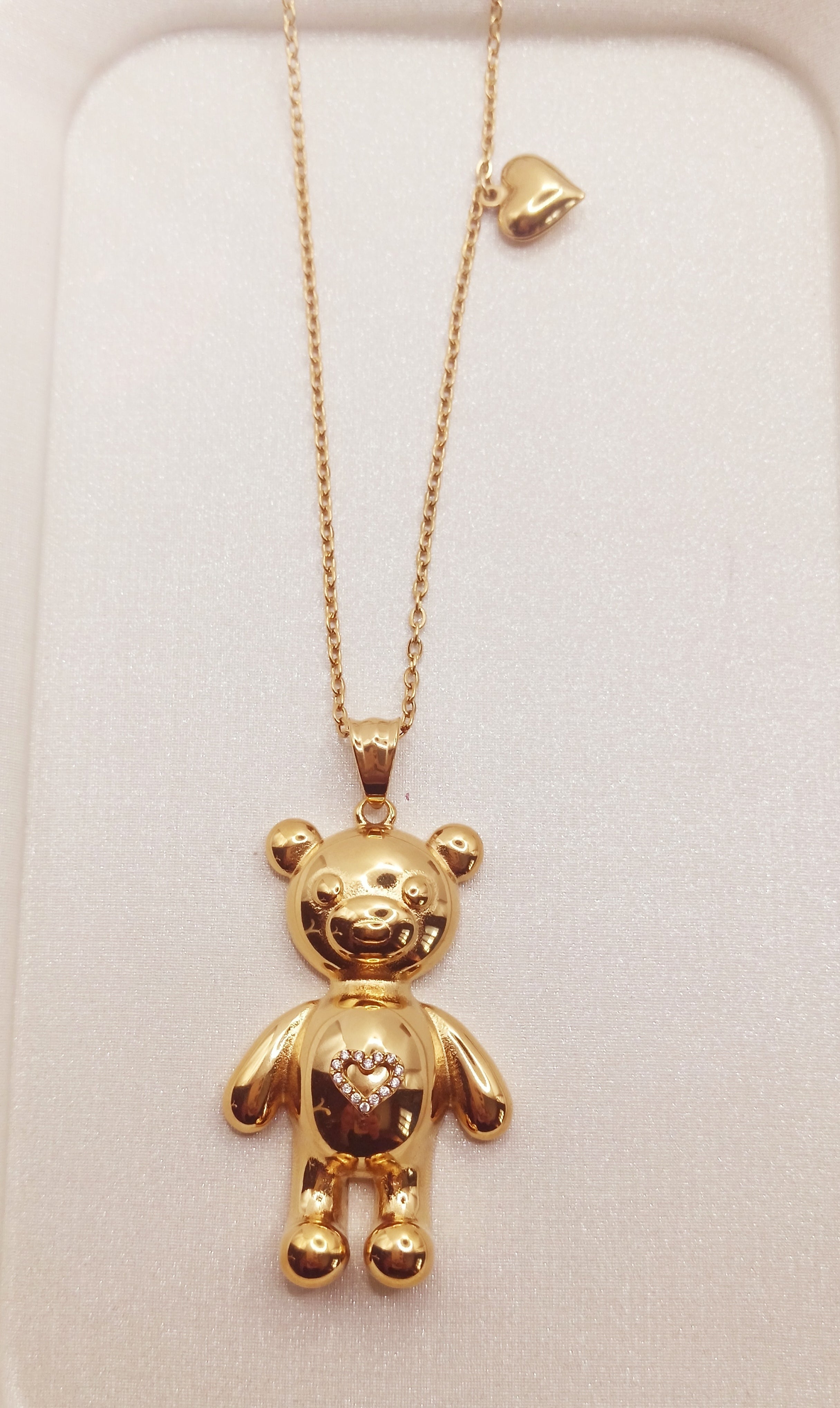Collana Lunga Orsetto con Cuore